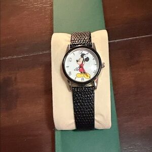 Disney Black and Silver Mickey Mouse Watch